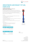 Datenblatt Überflurhydrant Typ 495, Form AFUD Datenblatt Überflurhydrant Typ 495, Form AFUD