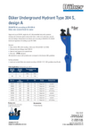 Datasheet Underground Hydrant Type 304 S Datasheet Underground Hydrant Type 304 S