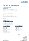 Datasheet Gate Valve in Large Diameters Datasheet Gate Valve in Large Diameters