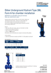 Datasheet Underground Hydrant Type 306 Datasheet Underground Hydrant Type 306