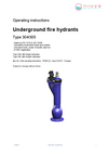 Operating instructions Underground fire hydrants Type 304/305 Operating instructions Underground fire hydrants Type 304/305
