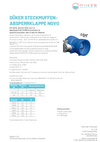 Datenblatt Steckmuffen-Absperrklappe Novo Datenblatt Steckmuffen-Absperrklappe Novo