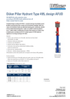 Datasheet Pillar Hydrant Type 495 Datasheet Pillar Hydrant Type 495