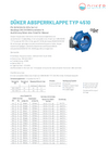 Datenblatt Absperrklappe Grundmodell Datenblatt Absperrklappe Grundmodell